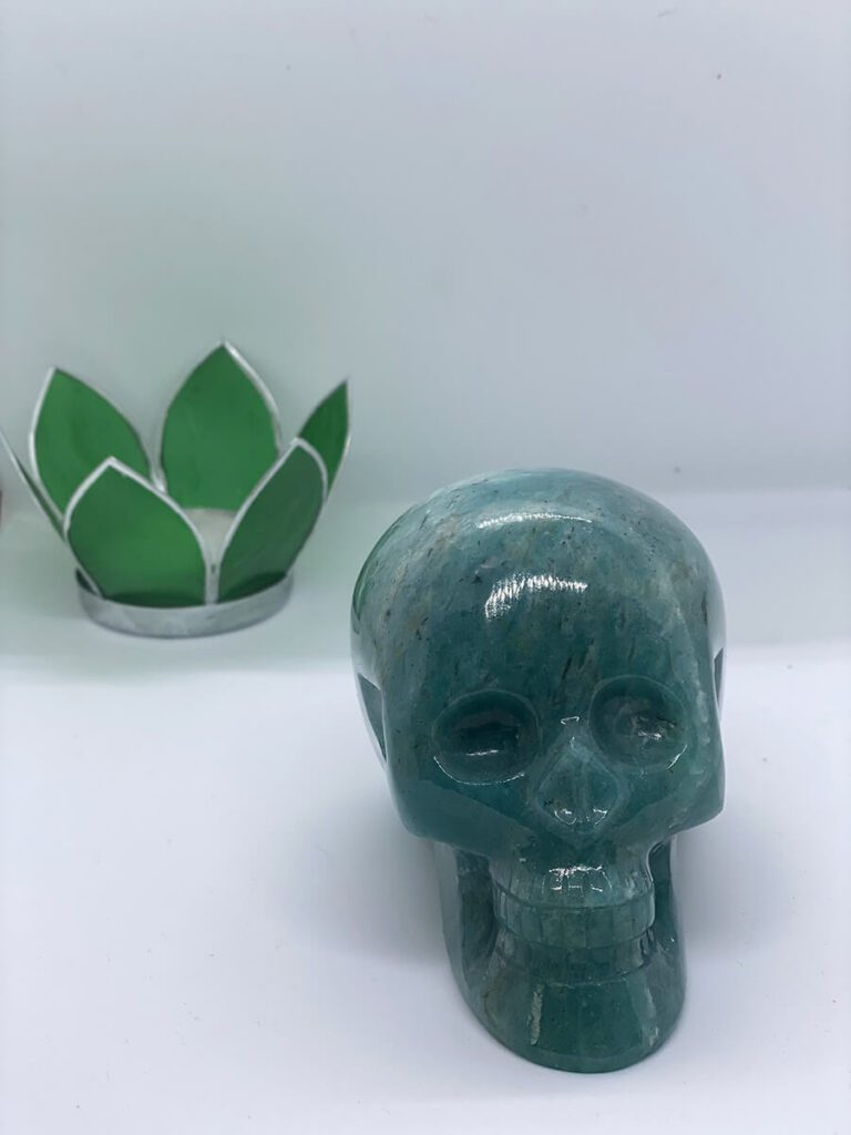 Crâne en amazonite