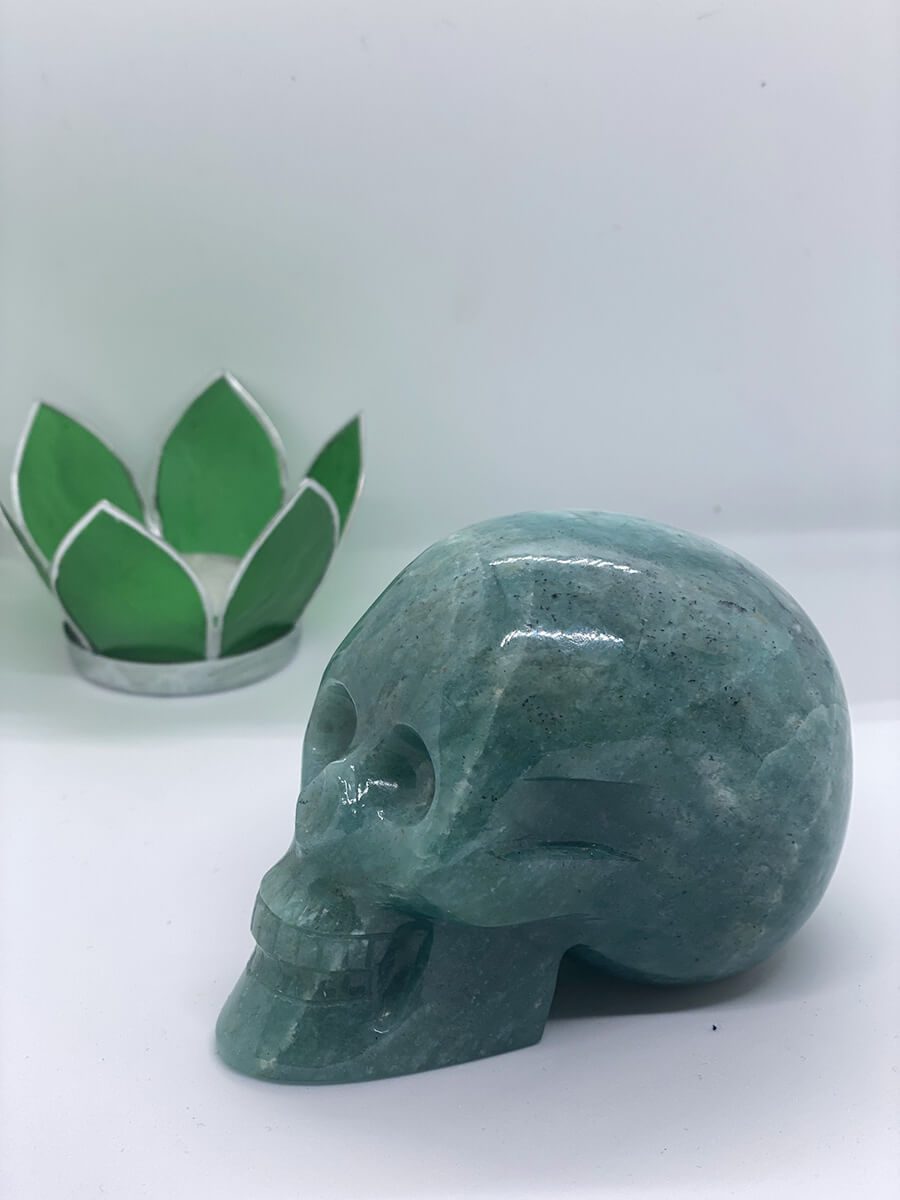 Amazonite skull
