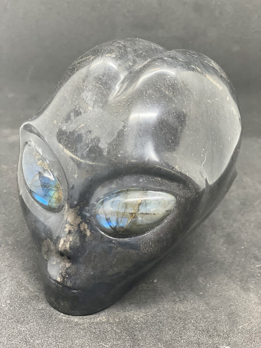 Crâne extraterrestre en black iron