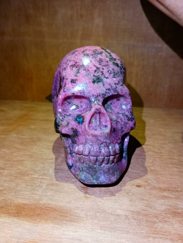 Charoite skull