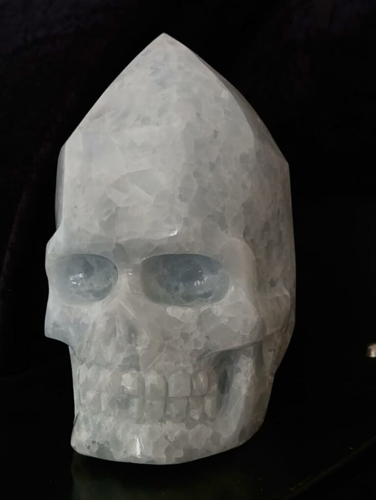 Aquamarine Shiva Skull