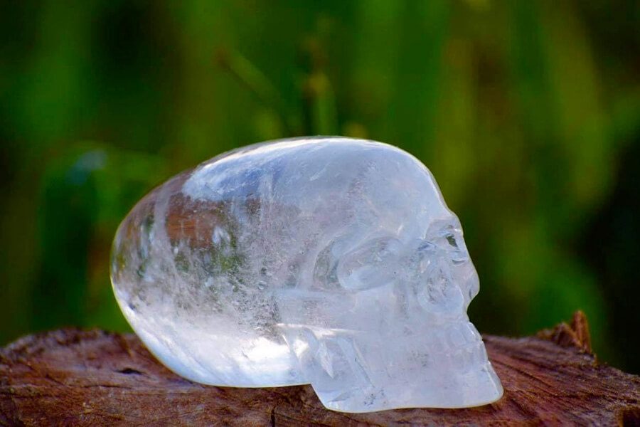 Elongated crystal skull