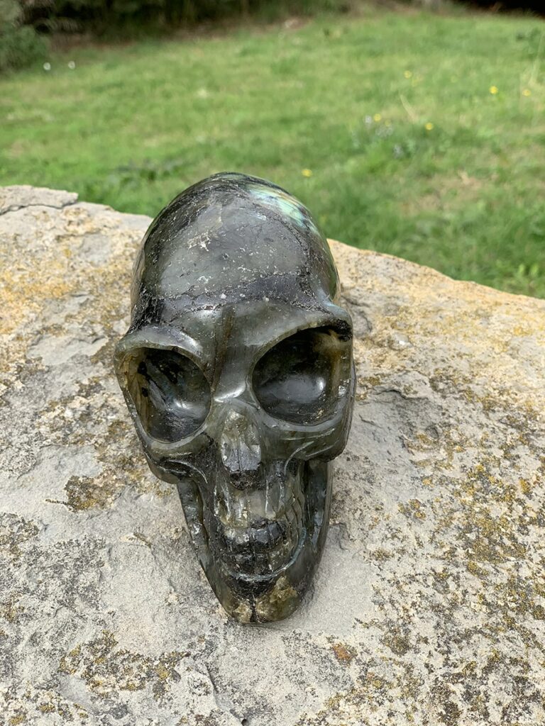 Labradorite skull