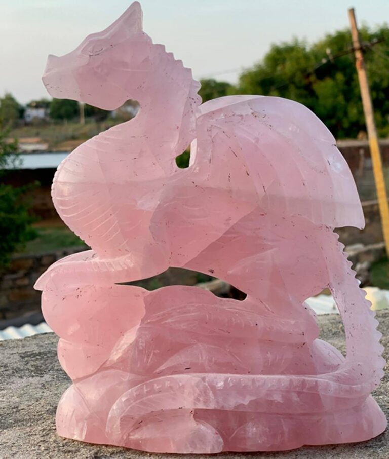 Rose quartz dragon extra quality