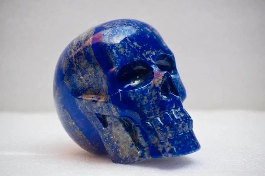Crâne en Lapis-Lazuli