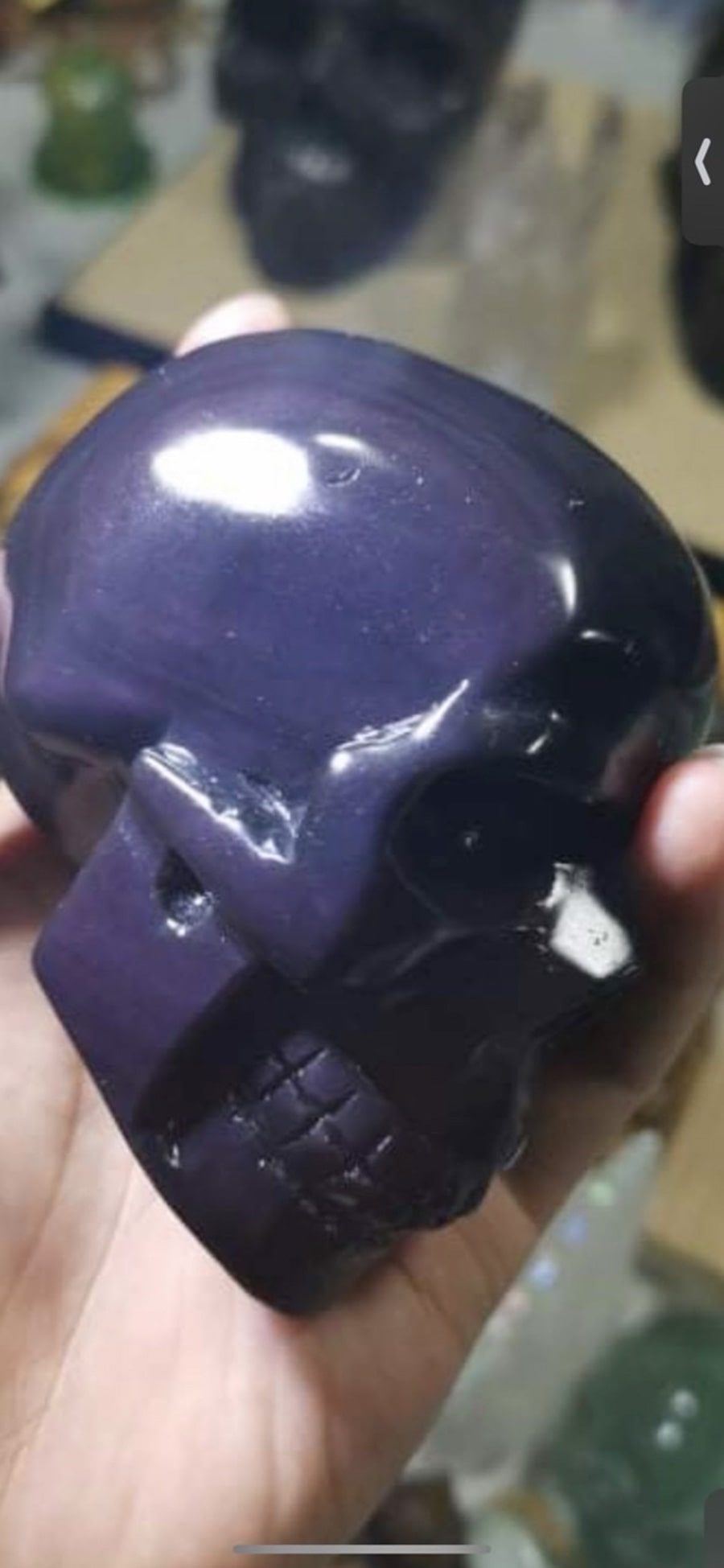 Crâne en obsidienne œil céleste