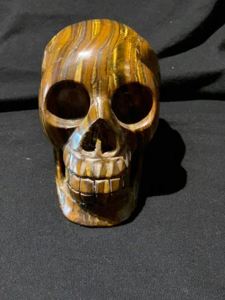 Tiger Eye Skull