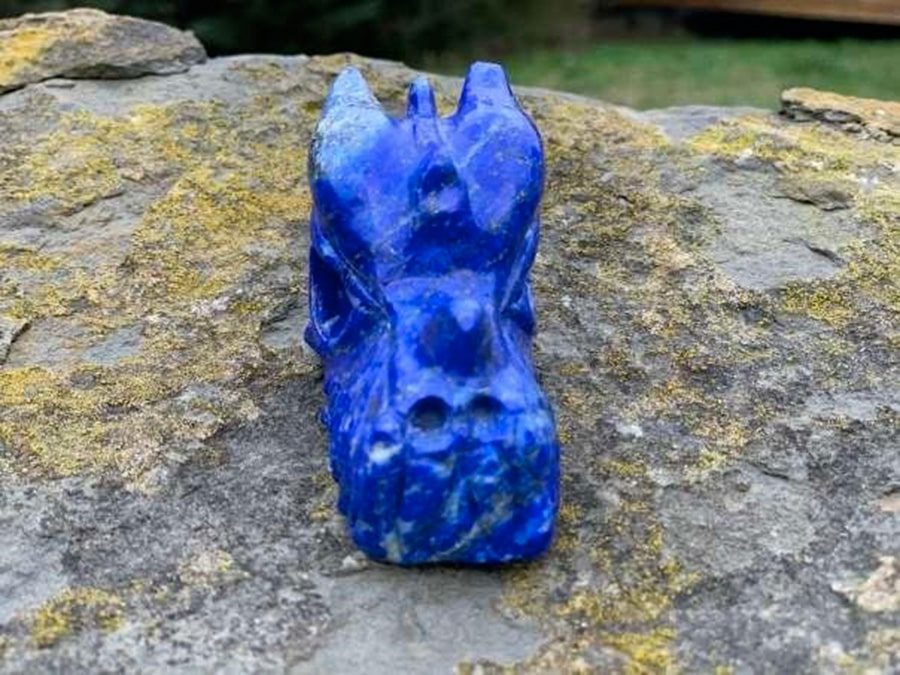 Tête de Dragon en Lapis Lazuli